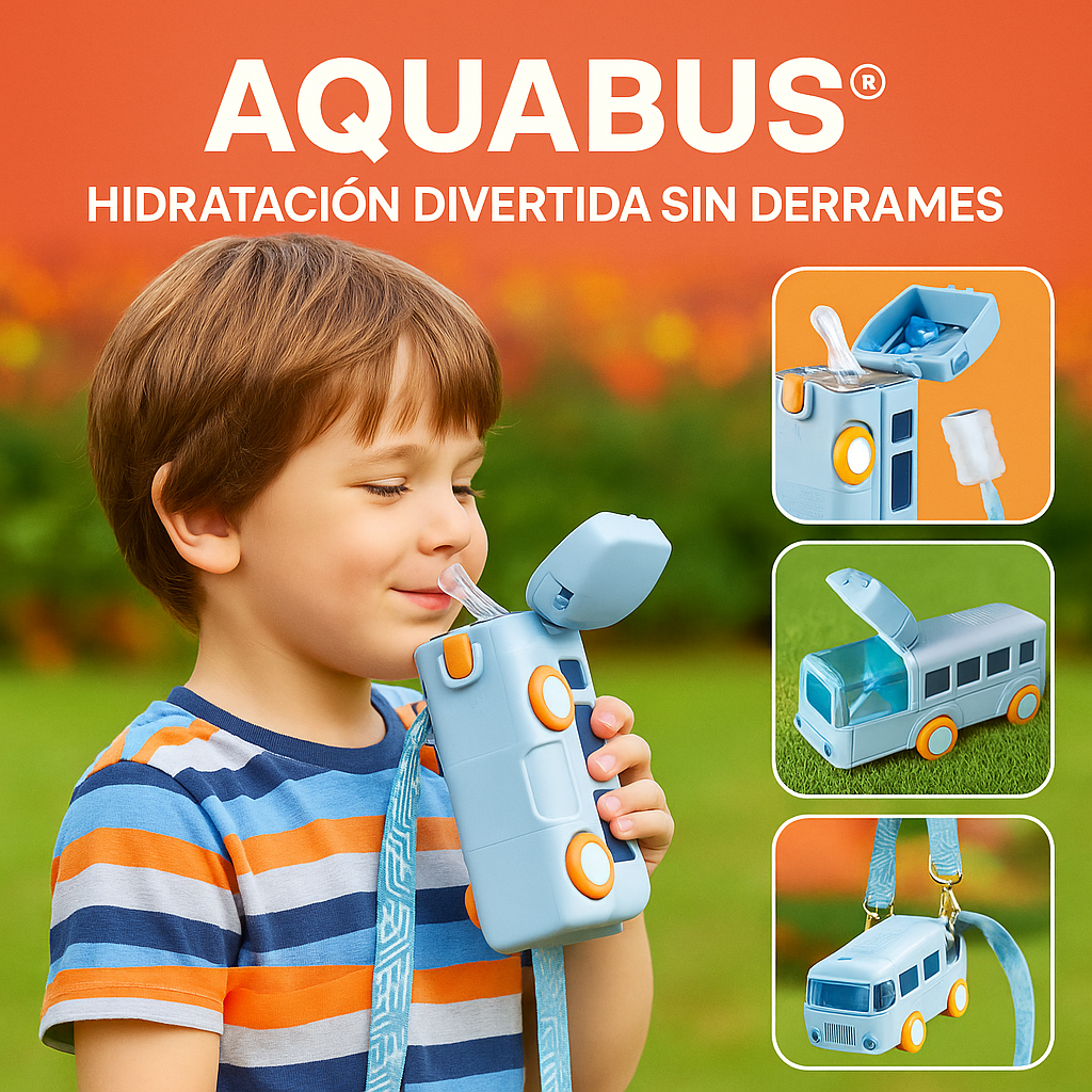 AQUABUS® HIDRATACIÓN DIVERTIDA SIN DERRAMES